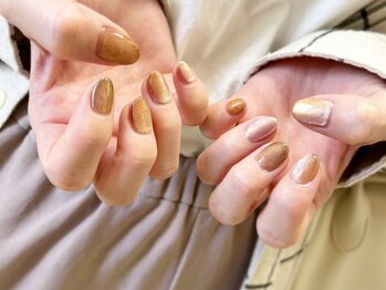 ビーカラフル 渋谷店(Becolorful)/美しい秋色マグネットネイル