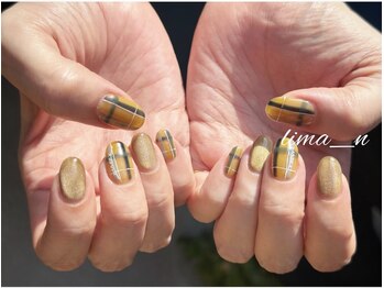 リマネイル(lima nail)/秋チェックネイル