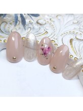 ピオニーネイル(peony nail)/ドライフラワー