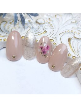 ピオニーネイル(peony nail)/ドライフラワー