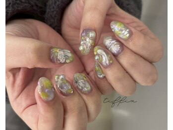 ネイルサロン ティフィン(tiffin)/～ぷっくりフラワー～