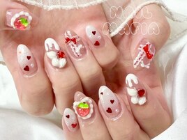 いちご/レース/グラデーション