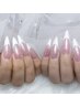 【大人上品が叶う】自爪を削らないベース付◆王道フレンチネイル¥5,800
