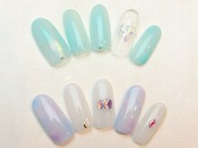 ユースタイル 新宿店(U-style)/タイダイ　キラキラ　夏ネイル