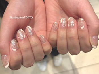 プルースラウンジ トウキョウ(Plus Lounge TOKYO)の写真/【フィルイン/パラジェル対応】ショートネイルデザインが豊富!大人ポップ&キュートな世界観が大人気![原宿]