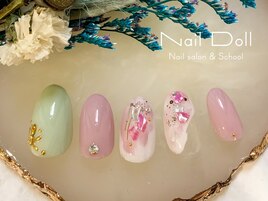 ピンク×ミントカラー