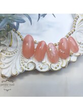 ピオニーネイル(peony nail)/たらしこみフラワー