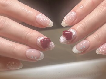 ジョアネイル(JOA Nail)/フレンチ/ハート/バレンタイン