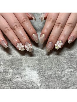 オーロラネイル♪リボンネイル♪