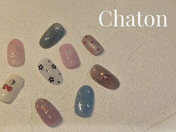 ネイルアンドアイラッシュ シャトン(Chaton)の写真/【学生・大人女性にも◎】シンプルの中にセンスが光る★シンプルで可愛いデザイン多数ご用意！