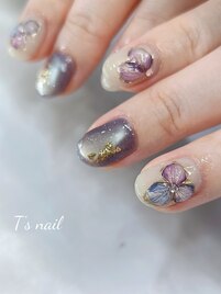 紫陽花ネイル