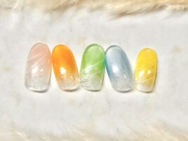 パラジェル　夏透明感ネイル