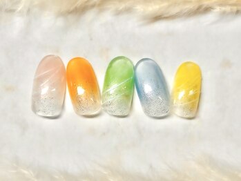 ネウィ ネイル 銀座(newi nail)/パラジェル　夏透明感ネイル