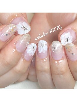 ネイルサロン キリグ(KILIG)/ブライダル．奥行きフラワー