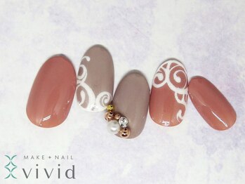 メイクプラスネイル ヴィヴィッド(MAKE+NAIL vivid)/*冬ブライダルネイル*