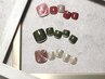 foot＊100種類から選べる★シンプルアート定額★ソフトジェルオフ込