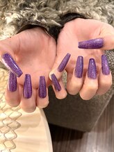 ブルーデイジー 栄本店(Blue daisy)/チップ長さだしラメワンカラー