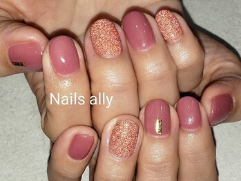 ネイルズアリー 立川店(Nails ally)/フラッシュネイル×ピンク