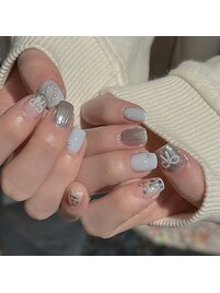 可愛いリボンネイル