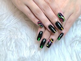 カラフルアートネイル