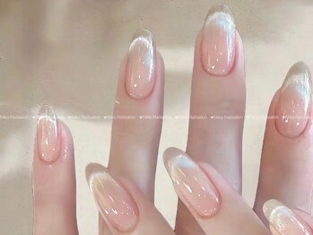 ニコ 柏店(Niko)の写真/【マグネットフレンチ8980円→6600円★】シンプルなのに煌びやか＆色っぽネイル♪