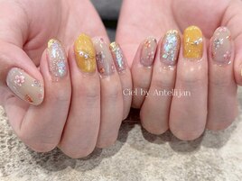 カラフルお花ネイル