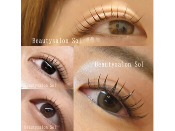 ビューティサロン ソル(Sol)の写真/自然な仕上がりでパッチリ目元に！お顔の印象をUPさせる、丁寧な施術を心がけているまつ毛サロンです♪