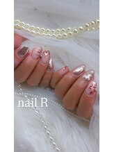 ネイルアール(nail R)/ミラーフラワーネイル♪