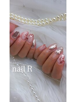 ネイルアール(nail R)/ミラーフラワーネイル♪