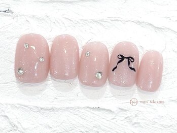 ネイルメゾン 池袋店(NAIL MAISON)/ちゅるるんリボン¥5800