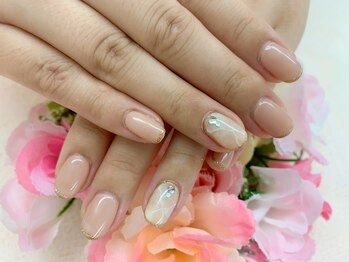 ダブルネイル(Double Nail)/[中村]ヌーディ大理石