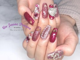 【ロングネイル】ピンクネイル