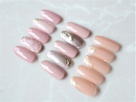 【ニュアンス×ミラーネイル】