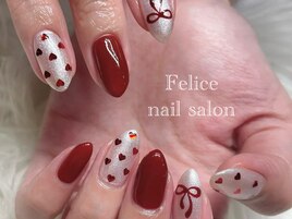 ガーリー/リボン/ハート/赤