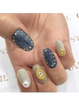 クリスタルネイル ボンベルタ橘店(CRYSTAL NAIL)/デニムネイル
