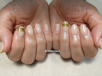 ケイアイエムネイル(KIM nail)/ヌーディー×ワンポイント