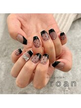 ロアンネイル(roan nail)/ドット×フレンチ