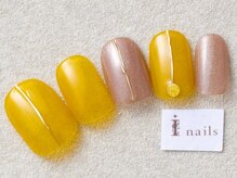 アイネイルズ 三宮店(I nails)/シンプルゴールドライン￥6000