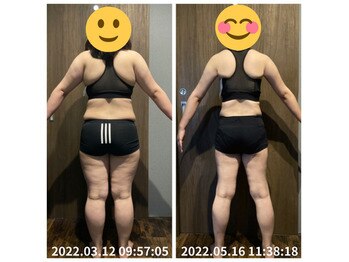 美容整体院元 光の森店/ダイエット3ヵ月 before&after