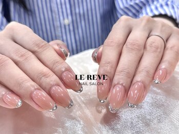 ルレーブ(LE REVE)/ガラスフレンチネイル