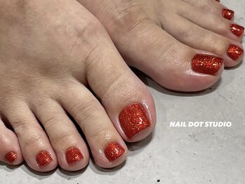 ネイルドットスタジオ 堺筋本町(NAIL DOT STUDIO)/ラメワンカラー