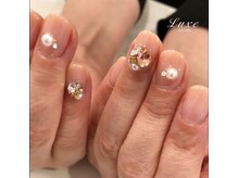 ネイルサロンリュクス (nailsalon Luxe)/ヌーディー×ビジュー