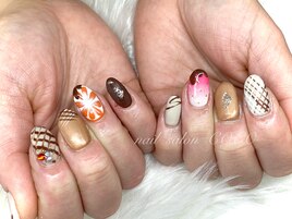 バレンタインネイル