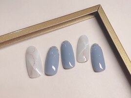 キラキラ大理石ネイル￥8800