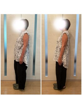 隠れが美容整体ウェルネ 糟屋院/55歳　61.5kg→54.7kg -6.8kg