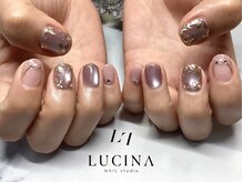 ネイルスタジオ ルキナ(LUCINA)/H-681うるうるマグ×フラワー