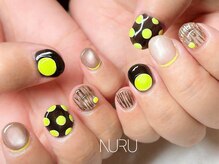 ヌル ネイル 新宿(NURU NAIL)/個性派/ドット柄/ネオン/新宿
