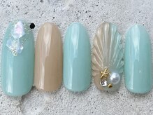 フリークネイル(FREAK Nail)/シンプルサマーマーメイド ¥8500