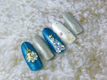 ヴィーナネイル 呉店(VinaNail)/白銀キラキラクリスマスネイル