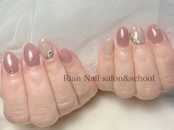 リアンネイル 昭島(Rian Nail)の写真/ワンカラー/フレンチ/グラデ＋持ち込みアート2本迄¥6600～定額コースはOLさんや主婦の方に大人気☆